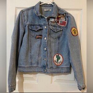 Refuge Patches Jean Jacket Size: Small
